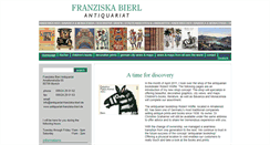 Desktop Screenshot of antiquariat-franziska-bierl.de